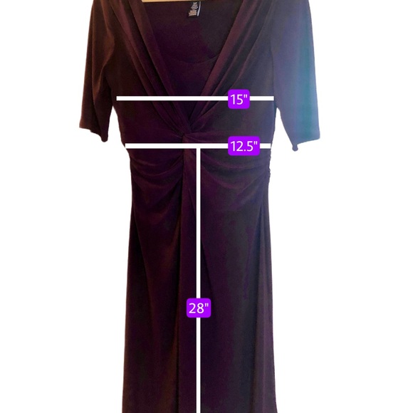 Swingy purple wrap style dress - Picture 6 of 6